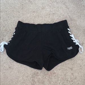 pink black comfy shorts